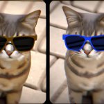 Generate 2 images of a cat wearing sunglasses with unreal engine style rendering in 4k HD. (2).jpg