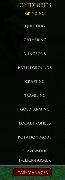 Baneto WoW Bot Categories for Automation Tasks in World of Warcraft